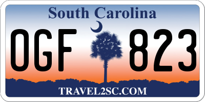 SC license plate OGF823