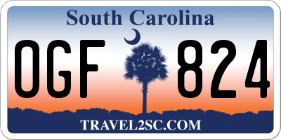 SC license plate OGF824