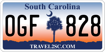 SC license plate OGF828