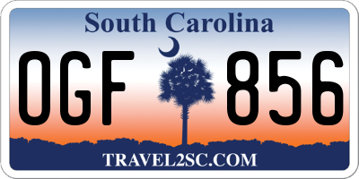 SC license plate OGF856