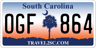 SC license plate OGF864