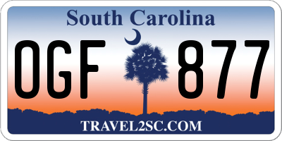 SC license plate OGF877