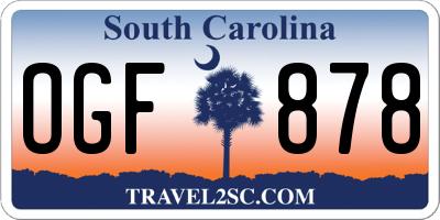 SC license plate OGF878