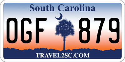 SC license plate OGF879