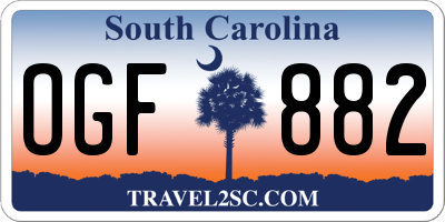 SC license plate OGF882