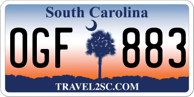 SC license plate OGF883