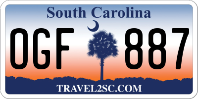 SC license plate OGF887