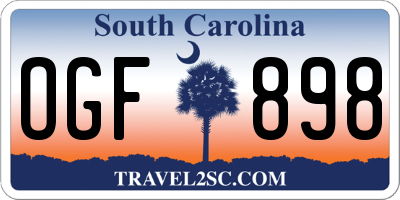 SC license plate OGF898
