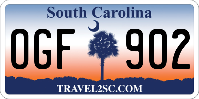 SC license plate OGF902