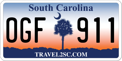 SC license plate OGF911