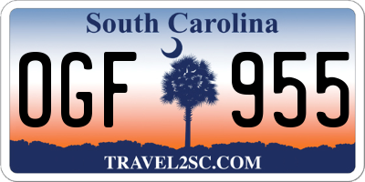 SC license plate OGF955