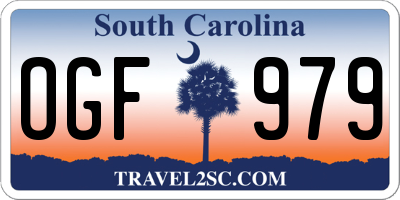 SC license plate OGF979