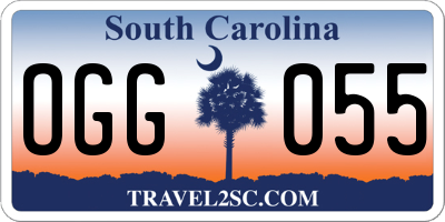 SC license plate OGG055