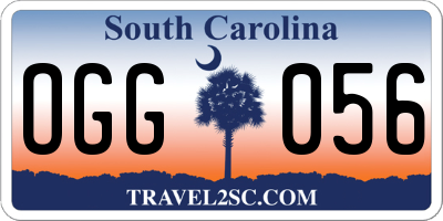 SC license plate OGG056