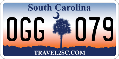 SC license plate OGG079