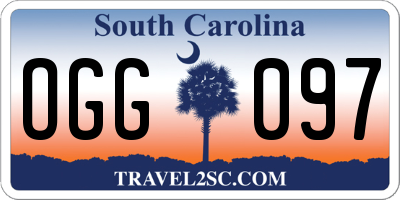 SC license plate OGG097