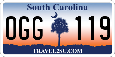 SC license plate OGG119