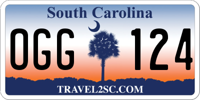 SC license plate OGG124