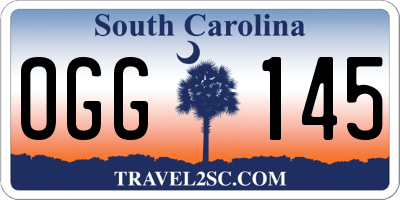 SC license plate OGG145