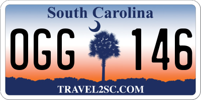 SC license plate OGG146