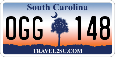 SC license plate OGG148