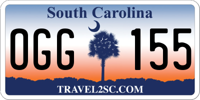 SC license plate OGG155