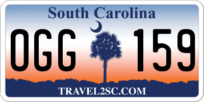 SC license plate OGG159