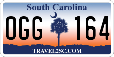 SC license plate OGG164