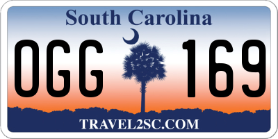 SC license plate OGG169