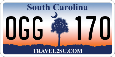 SC license plate OGG170