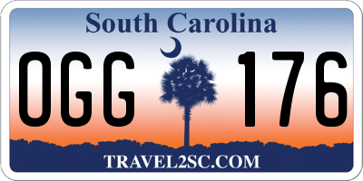 SC license plate OGG176