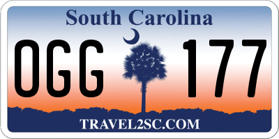 SC license plate OGG177