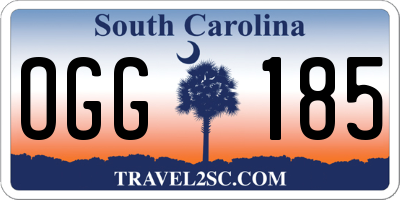 SC license plate OGG185