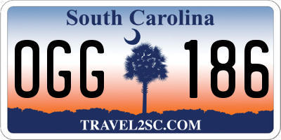 SC license plate OGG186