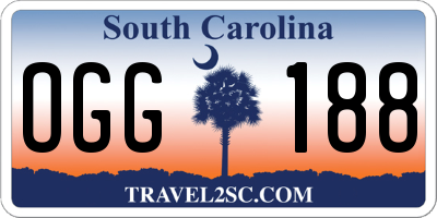 SC license plate OGG188