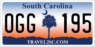 SC license plate OGG195