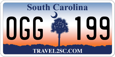 SC license plate OGG199