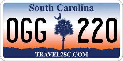 SC license plate OGG220