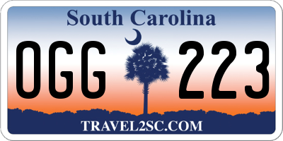 SC license plate OGG223