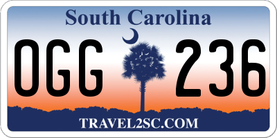 SC license plate OGG236