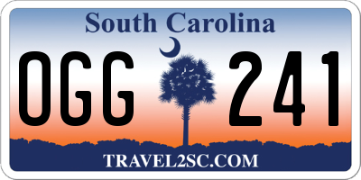 SC license plate OGG241