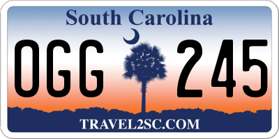 SC license plate OGG245