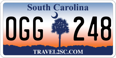 SC license plate OGG248