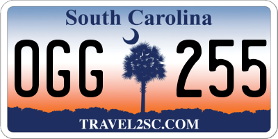 SC license plate OGG255