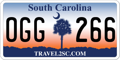 SC license plate OGG266