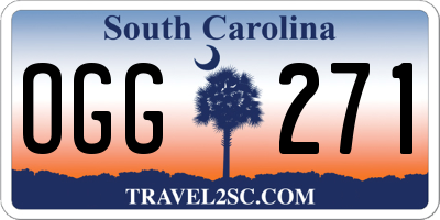 SC license plate OGG271