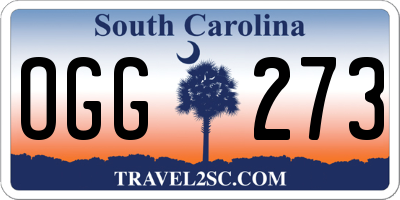 SC license plate OGG273
