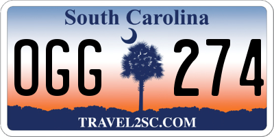 SC license plate OGG274