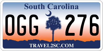 SC license plate OGG276