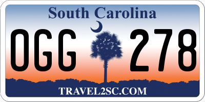SC license plate OGG278